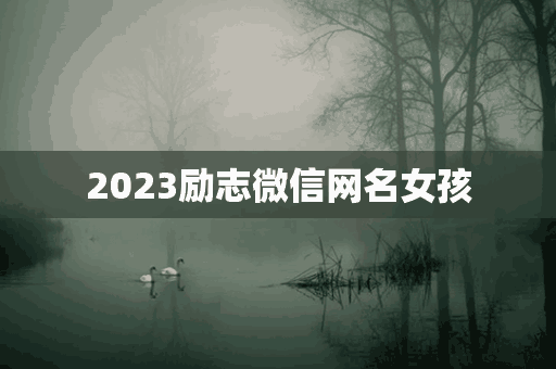 2023励志微信网名女孩(2021年励志微信网名女)